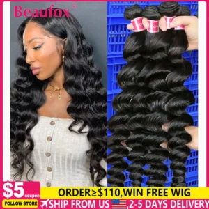 Beaufox 32 Inch Human Hair