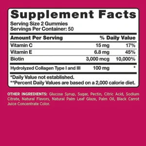 Biotin Gummies - Supports Hair, Skin